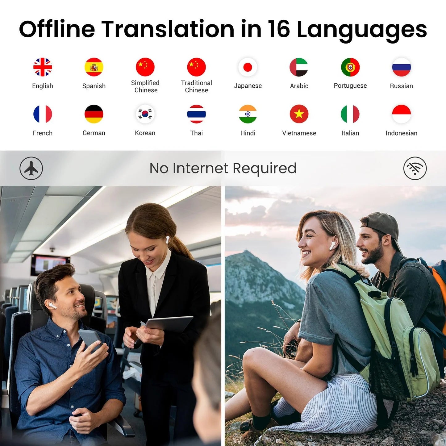 A8 AI Earbuds with Language Translator, Powered by ChatGPT