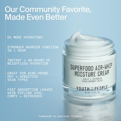 Superfood Air-Whip Lightweight Face Moisturizer with Hyaluronic Acid